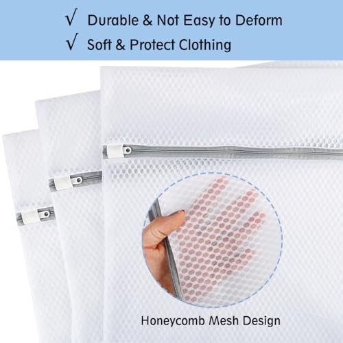 Vivifying Large Mesh Laundry Bags, 3 Pack, 20 x 16 Inch Wash Bags - Image 4