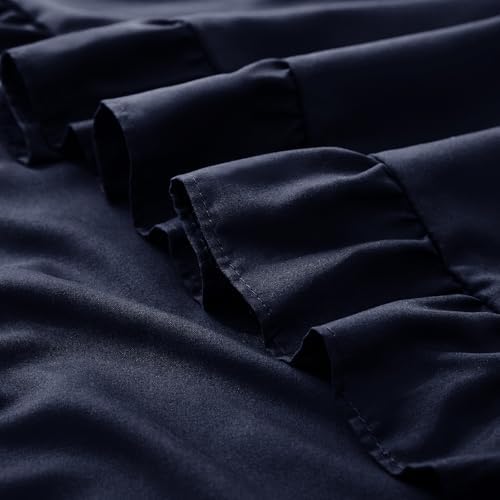 KKJIAF Ruffle Body Pillow Cases Set of 1, Navy Blue - Image 6