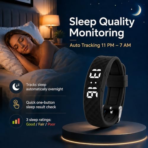 Vibrating Wristband Alarm Clock for Heavy Sleepers Vibration Wrist Bracelet Silent Watch Shock Loud with Wake Adults Wearable Deaf Shocking ADHD Vibrate Bands People Despertador Alarma - Image 5