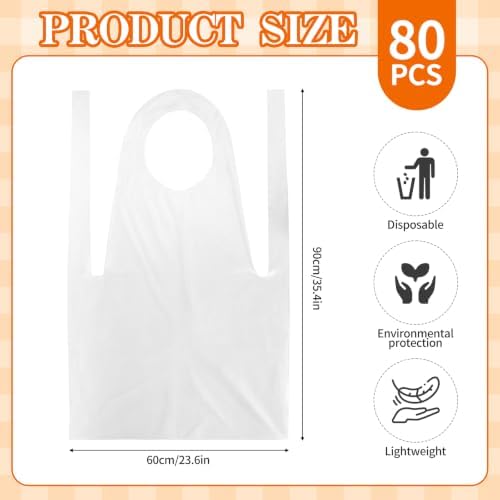 Disposable Aprons for Adults, Large Clear Plastic Aprons - Image 2