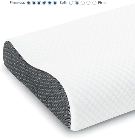 Memory Foam Cervical Pillow for Neck Support - Orthopedic Ergonomic Contour Pillow for Side Back Sleepers - Relatively Soft,150 Breathable Holes,Oeko-TEX & CertiPUR-US Certification,23.5x13.7x4.7/4" - Image 4