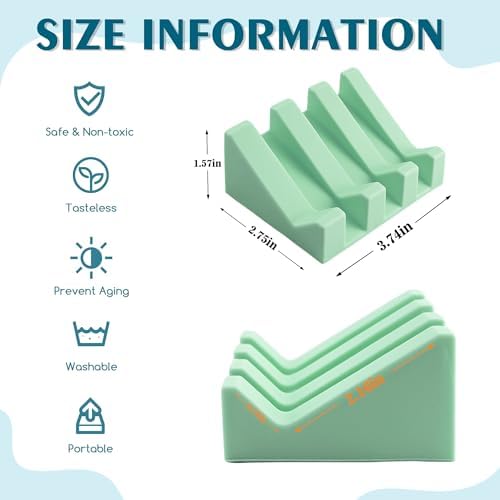 Self Draining Soap Dish Holder,Silicone Soap Dish,for Bathroom,Kitchen, Sponges，Can Extend Soap Life，Keep Soap Bars Dry and Easy Cleaning (Sea Blue,1-Pack) - Image 2