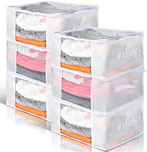 Sadnyy Clear Storage Bags with Zippers, 16 x 12 x 8 Inch, White by Sadnyy