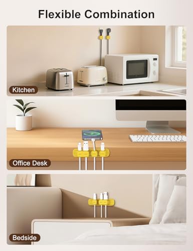 6 Pack Magnetic Cable Clips [1s Open/Lock], Cord Organizer Holder - Image 5