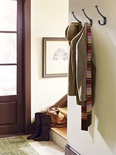 Amerock Adare Double Prong Matte Black Wall-Mounted Hook - Image 3