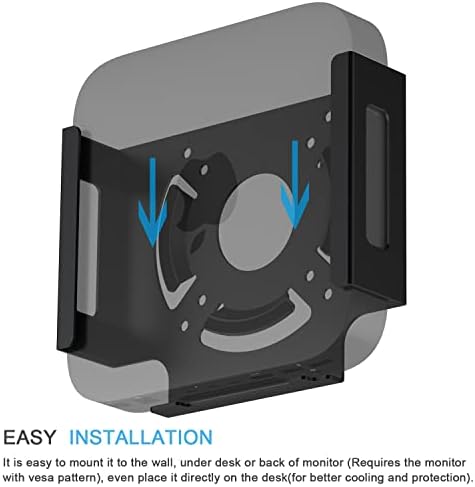 IFCASE Under Desk, Vesa, Wall Mount for Mac mini 2018-2023 M1 M2 (Black) - Image 4