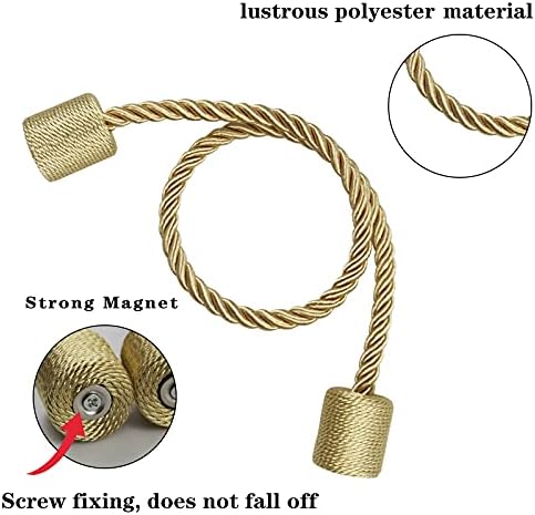 Magnetic Curtain Tiebacks Holdbacks Decorative Tie Backs for Windows Porlau - Image 3