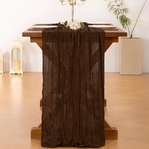 12Pack Brown Cheesecloth Table Runner 20x120 inch Gauze Table Runner - Image 2