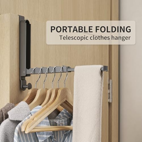 RFOUO Over The Door Hooks Hanger, Fits Door up to 1 3/4",Space Grey, 1 Pack - Image 2