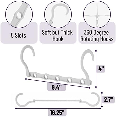 Mr. Pen- Space Saving Hangers, 16 pcs, 360° Rotating Hooks (Pack of 3) - Image 3