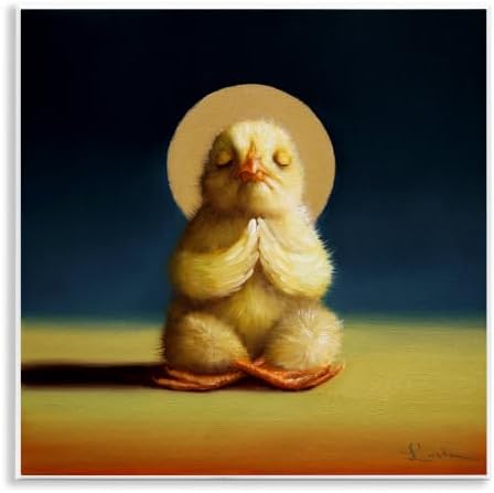 Meditating Yoga Chick Humor, 12 x 12 Inch Mounted Print on Wall Plaque by StupellIndustries