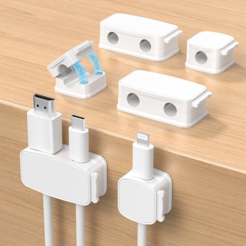 Basesailor 6Pack Magnetic Cable Clips Organizer,Cord Management Holder by Basesailor