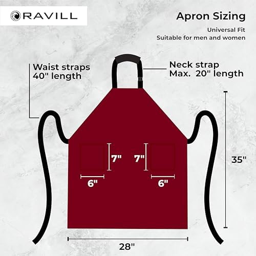 Ravill Waterproof Aprons For Men and Women with Pockets - Image 2