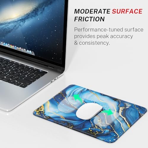 MROCO 3-Pack Mouse Pads, 30% Larger Surface, 8.5 x 11 in, Blue Marble - Image 2