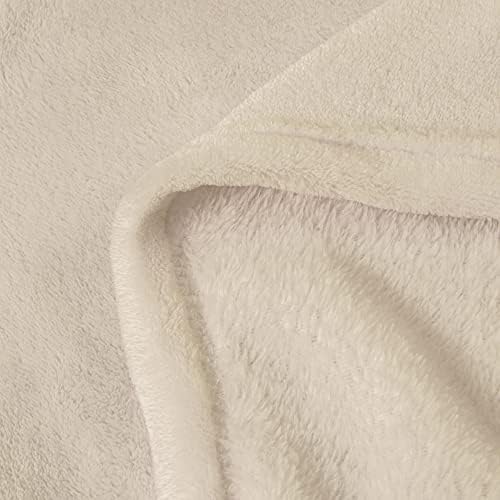 BEDELITE Fleece Blanket Soft Plush Twin Size Blanket Beige 60"x80" - Image 5