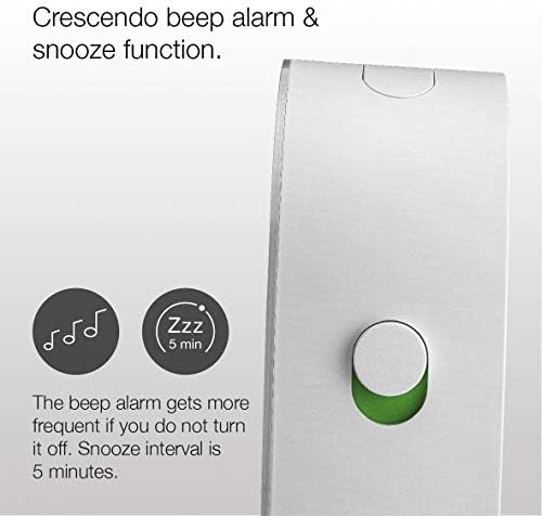 Braun Classic Analogue Alarm Clock with Snooze and Continuous Backlight, Quiet Quartz Movement, Crescendo Beep Alarm in White, Model BC22W. - Image 3