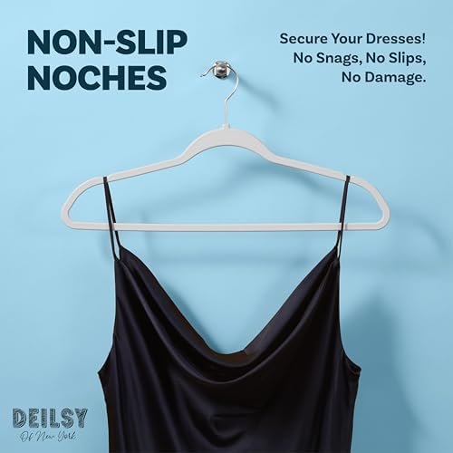 DEILSY™ Non-Velvet Thin Hangers Space Saving Gray Hangers 50 Pack - Image 3