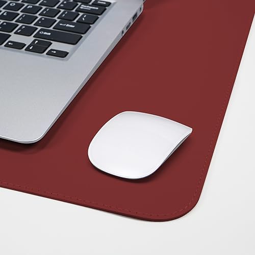 AFIING Cork Desk Mat 47" x 23.6", Dual-Sided Natural Cork & PU Leather Desk Pad, Non-Slip Waterproof Large Mouse Pad for Office, Home & Gaming (Red) - Image 6