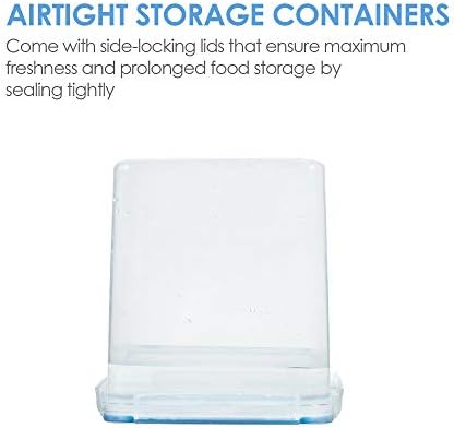 Vtopmart 2.5L / 84.5oz Food Storage Containers, 4 PCS, Blue - Image 4