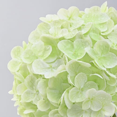 4Pcs 21in Latex Real Touch Hydrangea Artificial Flowers (Mixed White&Green) - Image 3