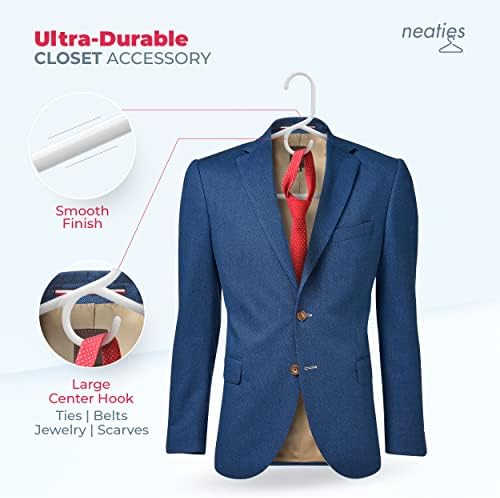 Heavy Duty Clothes Hangers 12 Pack – Made in the USA – 8lb Capacity Plastic Hangers for Adult Clothing – Durable for Pants, Coats, Jackets, or Jeans – White - Image 3