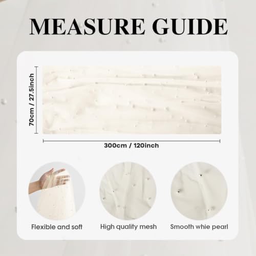 Artoid Mode 3-Pack Pearl Beige Gauze Table Runner 10FT Home Decor - Image 6