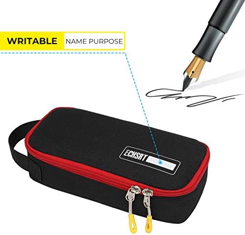 ECHSRT Large Pencil Case, Aesthetic Pen Pouch with Big Capacity, Minimalist Portable Stationery Bag with Handle for Office Organizer Aesthetic Pencil Cases - Image 3