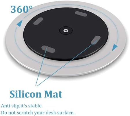 360° Rotation Monitor Swivel Base, Silver Aluminum Alloy Computer Screen Monitor Turntable Stand Flat Panel TV Rotating Swivel Base Mat for iMac,Laptop,Potted Plants,Arts & Crafts and More - Image 2