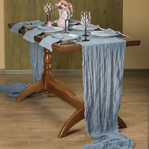 20Pack Dusty Blue Cheesecloth Table Runner 10Ft Gauze Table Runner - Image 3