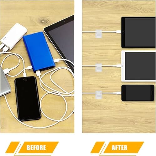 Viaky 30Pcs Self-Adhesive Cable Clips White,Adjustable Cable Organizer Clip - Image 6