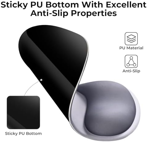 EooCoo Mouse Pad with Gel Wrist Rest, Ergonomic Mousepad Wrist Alignment - Image 5