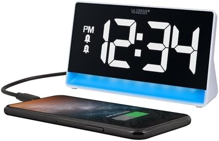La Crosse Technology 617-149 Digital Alarm Clock with Color Changing Glow Light by LaCrosseTechnology