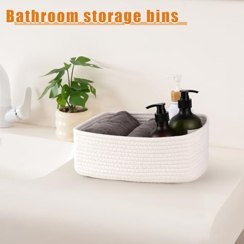 OIAHOMY 4 PACK 7L Storage Baskets for Organizing Storage Bins White - Image 3