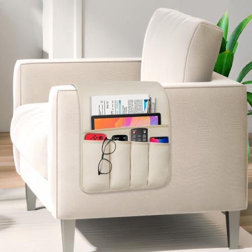 Remote Control Holder for Armchair Caddy, Remote Holder with 5 Pockets - Image 2