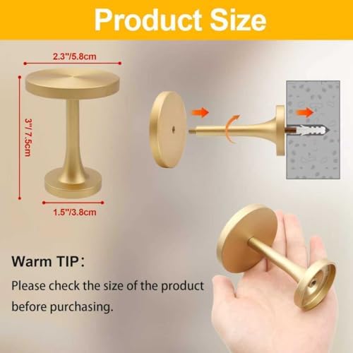 Curtain Tiebacks 2 Pack Curtain Holdbacks Zinc Alloy Curtain Tiebacks Wall Mounted with Screws, Decorative Curtain Holders for Drapes Stylish Gold Curtain Tieback Hooks for Home Office - Image 2