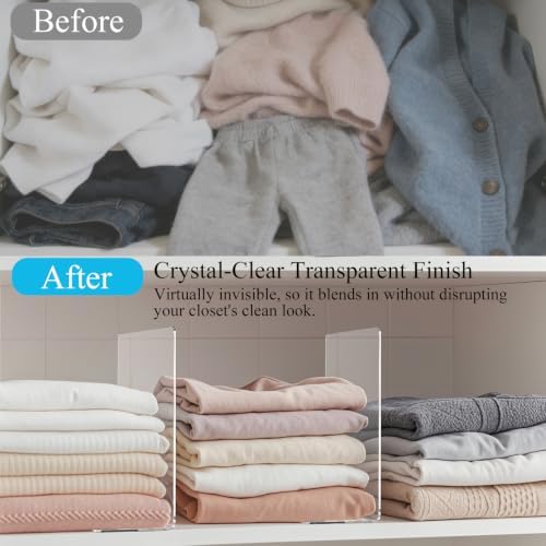 Clear Acrylic Shelf Dividers Closet Organizers for Organization Enthusiasts - Image 5