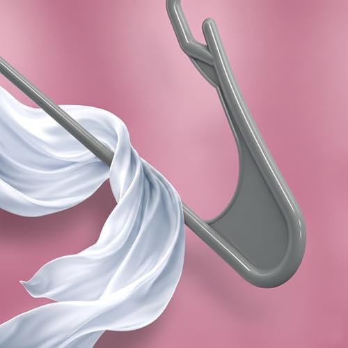 Utopia Home Plastic Hangers 50 Pack – Space Saving Clothes Hanger Grey - Image 6
