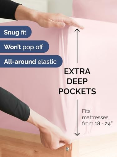 CGK Extra Deep Queen Single Fitted Sheet Only - Lavender Pink - Image 2
