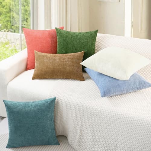 CaliTime Decorative Couch Throw Pillow Covers 18 X 18 Inches Forest Green - Image 4