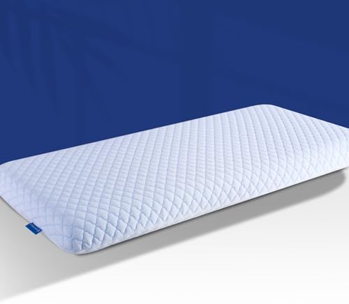 SofGlowly Ultra Thin Flat Pillows for Sleeping King Size -33x16 Inch, Cooling Memory Foam Pillow 2.75 inch Height Ultra Thin Pillow,Slim Bed Pillows for Stomach Back Sleeper by SofGlowlycomforteveryday