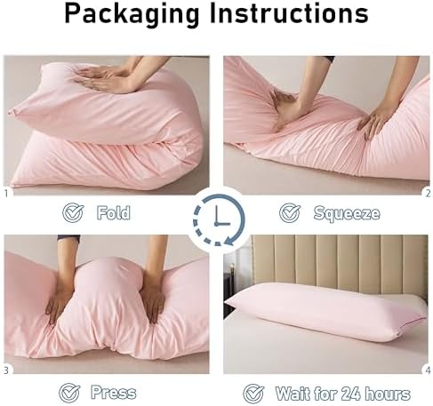 WhatsBedding Memory Foam Body Pillow with Cover, Long Bed Pillow for Adults - Image 7