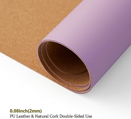 Cork Purple Desk Mat - Dual-Sided Desk Pad for Office and Home - Desk Organization and Accessories - Ideal for Large Mouse Pad and Desk Mats on Top of Desks(31.5"x 15.7") - Image 3