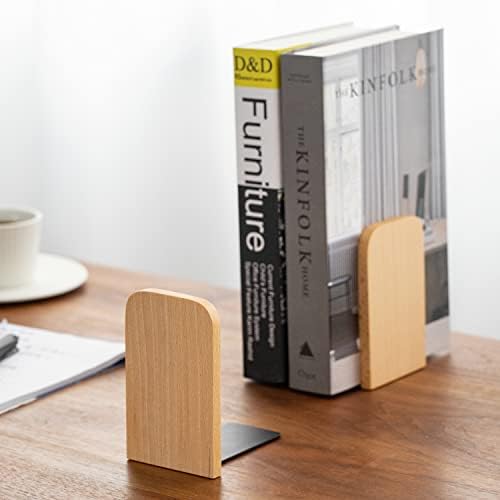 muso wood Beech Book Ends for Shelves, 1 Pair - Image 2