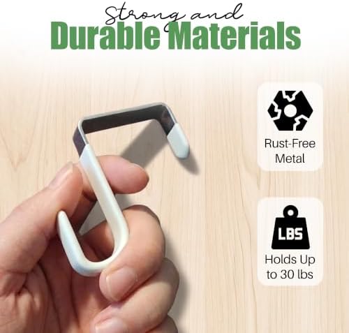 Evelots Over the Door Hooks, 4 Pack Heavy Duty Coat, Hat & Towel Hangers - Image 5