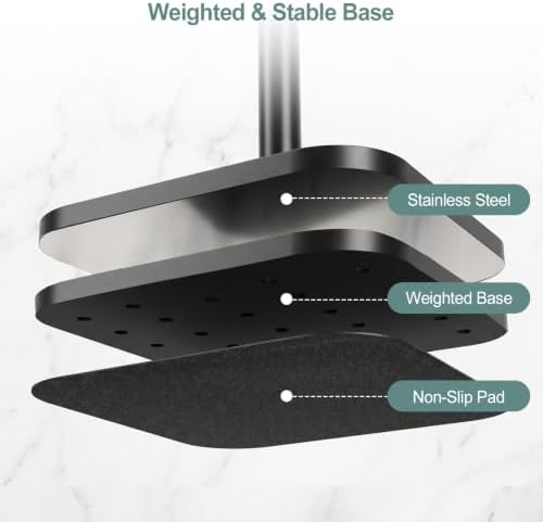 Toilet Paper Holder Stand, Freestanding, Stainless Steel, Matte Black - Image 7