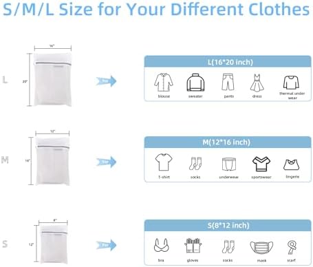 GOGOODA Mesh Laundry Bags for Delicates Durable Protective Wash Bags - Image 3