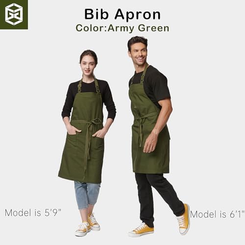 Chef Men Canvas Waterproof Apron Pocket 4251GB - Image 4