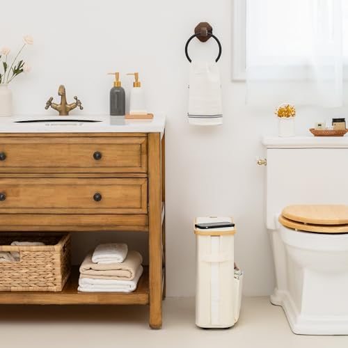StorageWorks Toilet Paper Basket with Lid, Holds 9 Mega or 12 Regular - Image 2