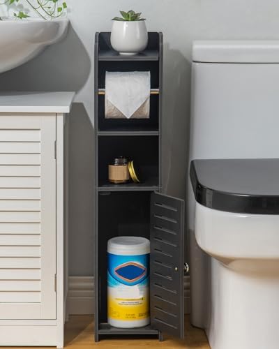 AOJEZOR Toilet Paper Holder Stand: Holds 4 Rolls for Small Bathroom Renters - Image 4