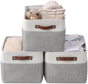 DECOMOMO Storage Bins, Extra Large Fabric Storage Baskets for Shelves 3Pack by DECOMOMO